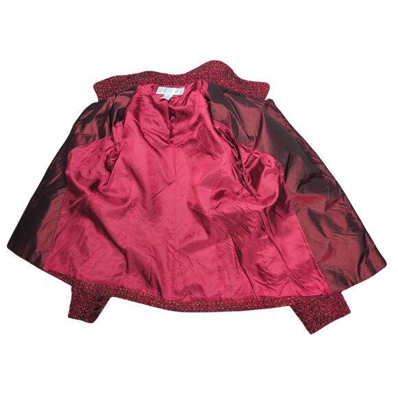 VTG 90s Tweed Skirt Suit 12 Blazer Jacket Preppy Old Money Classic Career Work - Picture 3 of 5